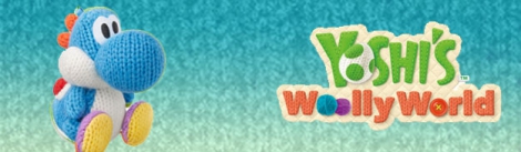 Banner Blue Yarn Yoshi - Yoshis Woolly World series