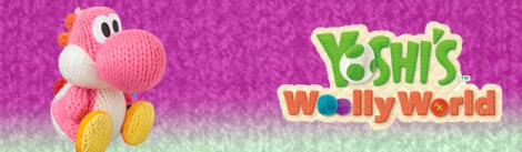 Banner Pink Yarn Yoshi - Yoshis Woolly World series