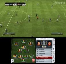 Review FIFA 13: Kijk op de GamePad voor extra informatie over de wedstrijd en je spelers. Zo kun je snel wisselen zonder de game te pauzeren.