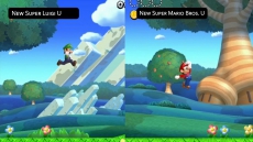 Review New Super Luigi U: Luigi springt hoger dan Mario, waardoor hij op hoger gelegen plekken kan komen.