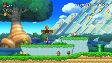 Review New Super Mario Bros. U: Gebruik de Super Acorn om korte stukjes te zweven.