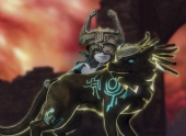 <a href = https://www.mariowii-u.nl/Wii-U-spel-info.php?t=The_Legend_of_Zelda_Twilight_Princess_HD>Twilight</a>-prinses die op een wolf rijdt, Midna.