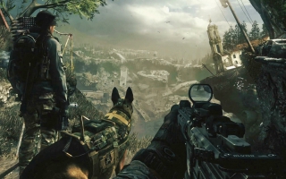 Voor degenen die zeggen dat elke Call of Duty hetzelfde is: deze game heeft een Hond! Awww...