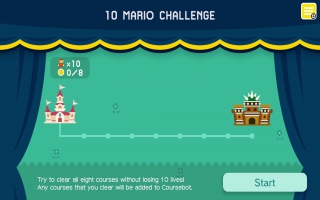 In de 10 Mario Challenge speel je 8 levels uit met 10 levens. Kun jij de 100 Mario Challenge ook aan?